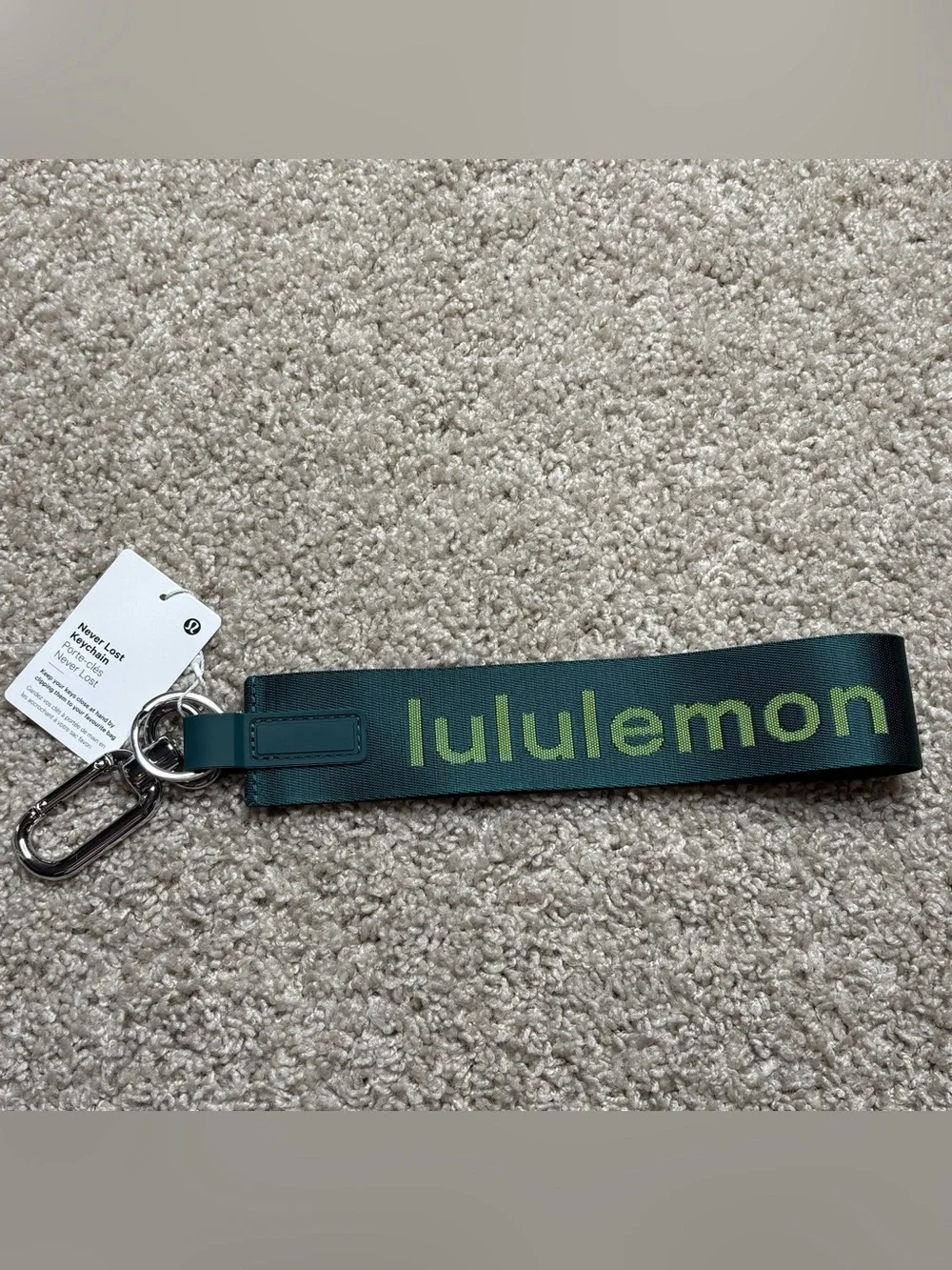 Lululemon Never Lost Keychain